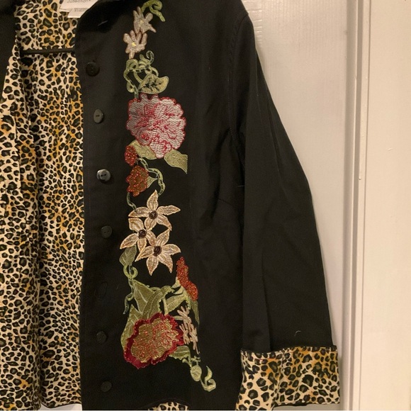 VTG Vanity Collection Sz XL Women’s Black Embroidered Jacket - Picture 6 of 10